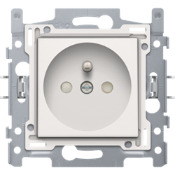 Niko stopcontact 21 mm insteekklemmen Wit 101-66105