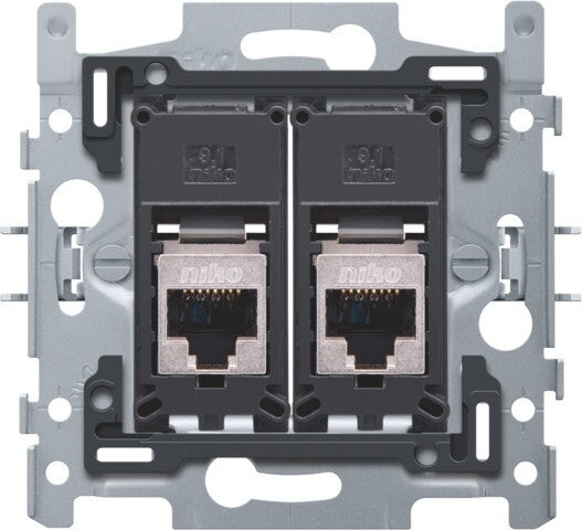Niko Sokkel tweevoudig RJ45 STP Cat6 170-65167