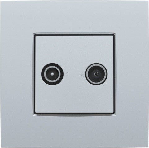 Niko afwerkingsset voor TV-FM kleur sterling 121-69702
