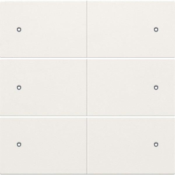 Niko Centraalplaat voor 6-voudige potentiaalvrije drukknop 24 V met leds white coated 154-60150