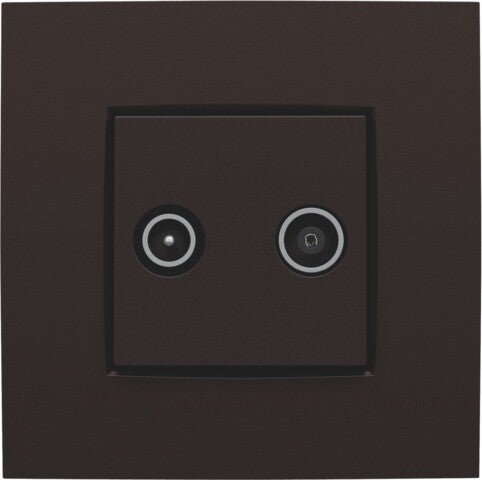 Niko afwerkingsset voor TV-FM kleur dark brown  124-69702