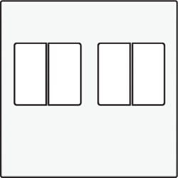 Niko 101-69701 Wit voor 2 x Audio