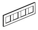 Legrand Valena Next Viervoudige afdekplaat horizontaal - verticaal centerafstand 71mm wit - 741104