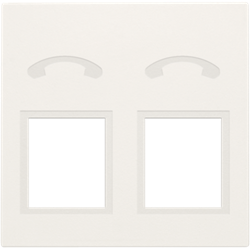 Niko 101-69031 Afwerkingsset voor telefooncontactdoos met 2 RJ11-contacten in parallel white