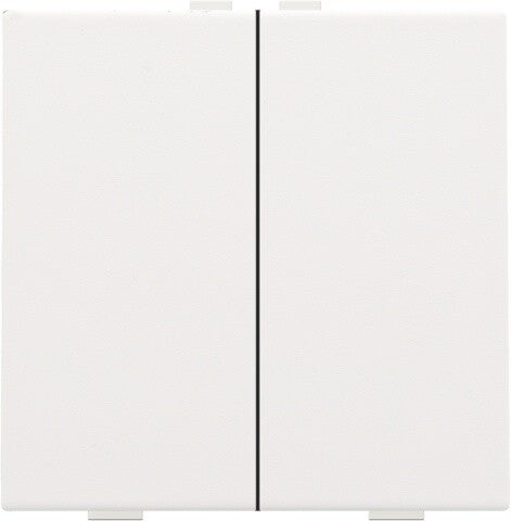 Niko Tweevoudige drukknop Intense White steel 154-51002