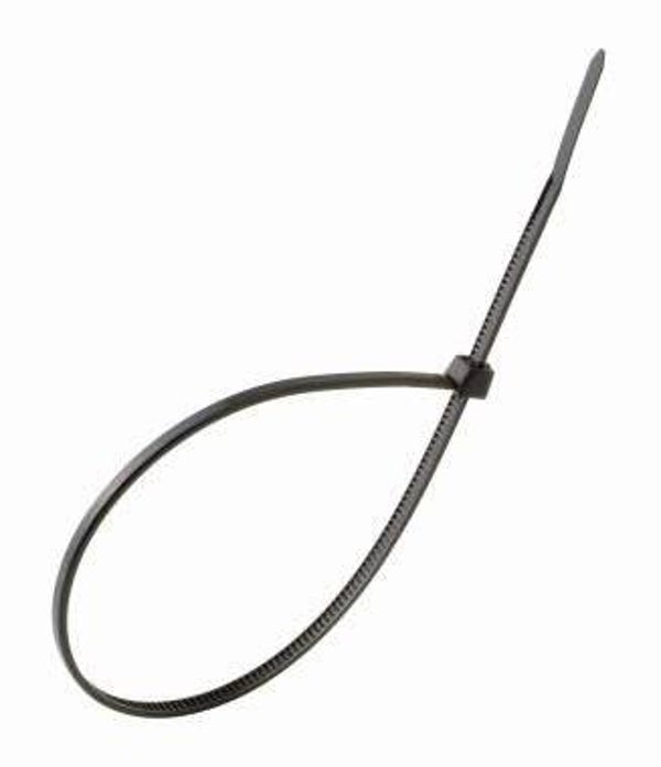 Kabelbinder standaard UV-bestendig, 190x4,6mm, zwart, binnen/buiten 0460065