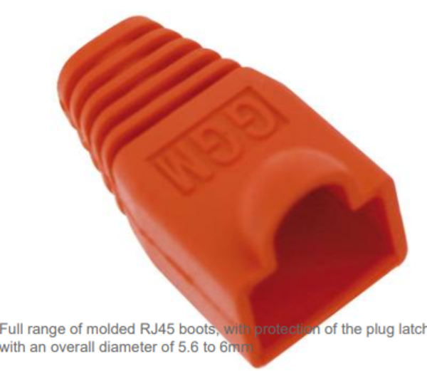 Kabeltulles voor RJ45 aansluiting Rood 10st  GGM_2105XM45R