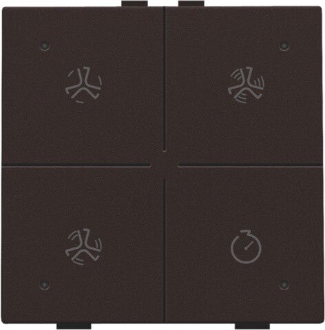 Niko Ventilatiebediening met led Dark brown 124-52054