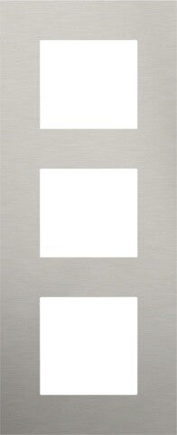 Niko Drievoudige verticale afdekplaat, kleur Pure stainless steel on anthracite Niko 150-76300