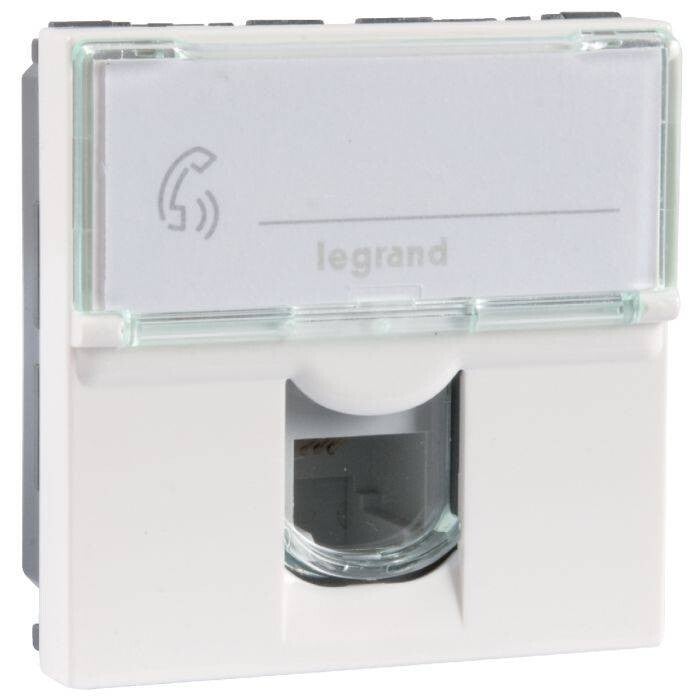 Legrand Mosaic RJ11 telefoonaansluiting aansluiting wit (2 modules) 078731