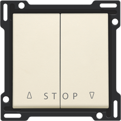 Niko 100-65918 Afwerkingsset voor tweevoudige rolluikdrukknop voor elektronische sturingen cream