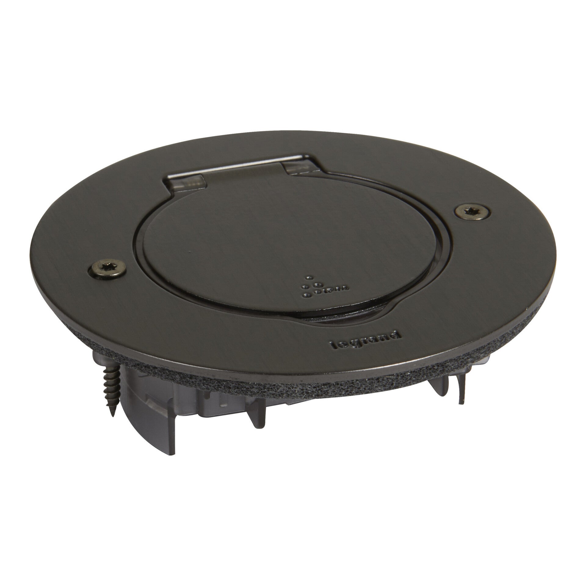 Legrand Vloerdoos 2 mod Geborsteld bruin staal rond leeg - 089751