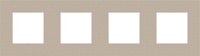 Niko Viervoudige horizontale afdekplaat, kleur Pure champagne steel Niko 157-76400