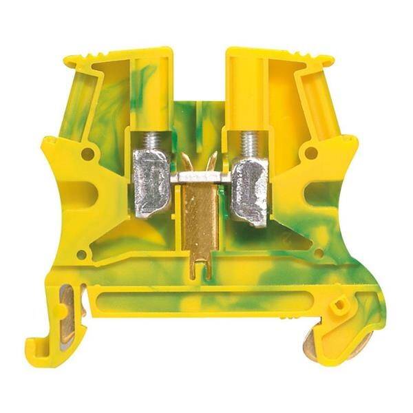 Legrand Schroefklem 1 verbinding 2,5mm²- metalen voet groen/geel 37170