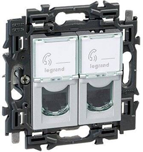 Legrand Valena Next 2xRJ45 UTP cat6 Set Alu klauwen - 741671