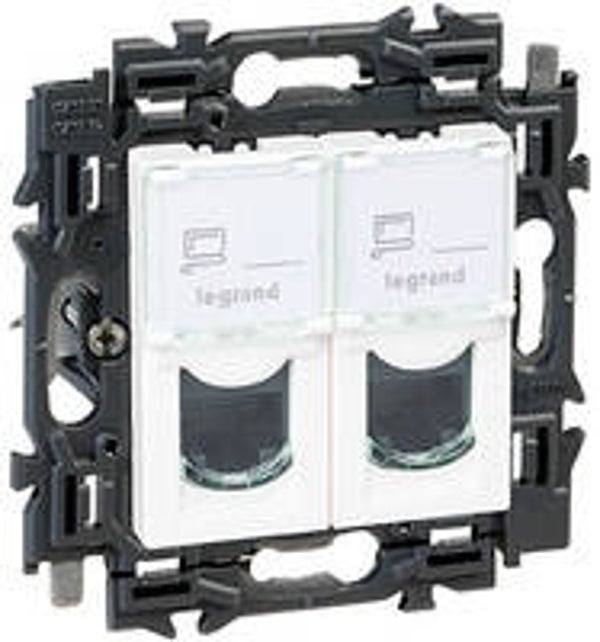 Legrand Valena Next 2xRJ45 UTP cat6 Set Wit klauwen - 741571