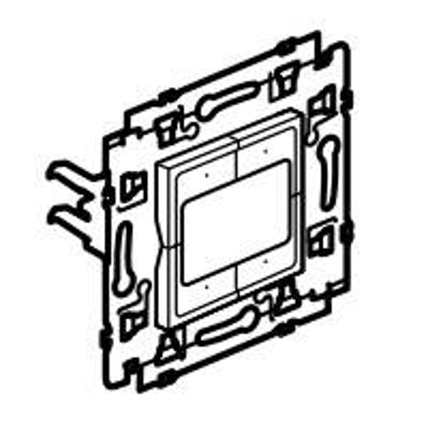 Legrand Valena Next 4 compacte drukknoppen Set Alu klauwen - 741653