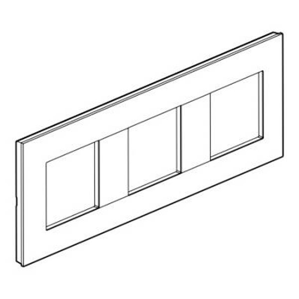 Legrand Valena Next Drievoudige afdekplaat 71mm Wit Rose Goud - 741123