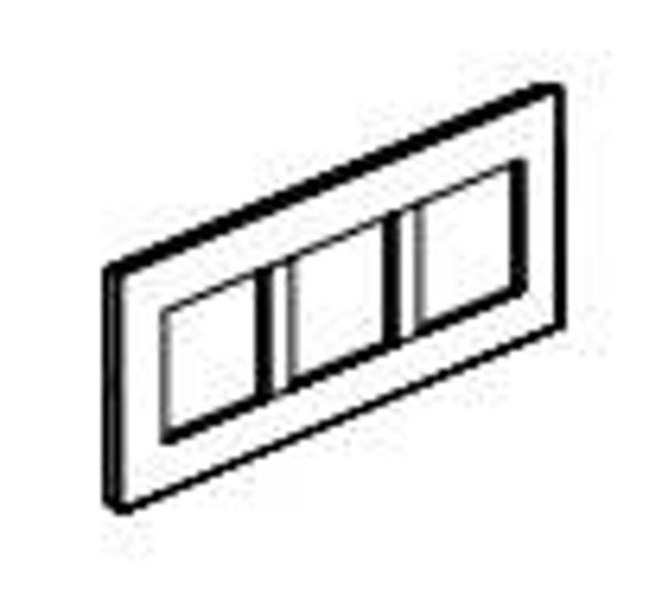 Legrand Valena Next Drievoudige afdekplaat verticaal 57mm Zwart -741159
