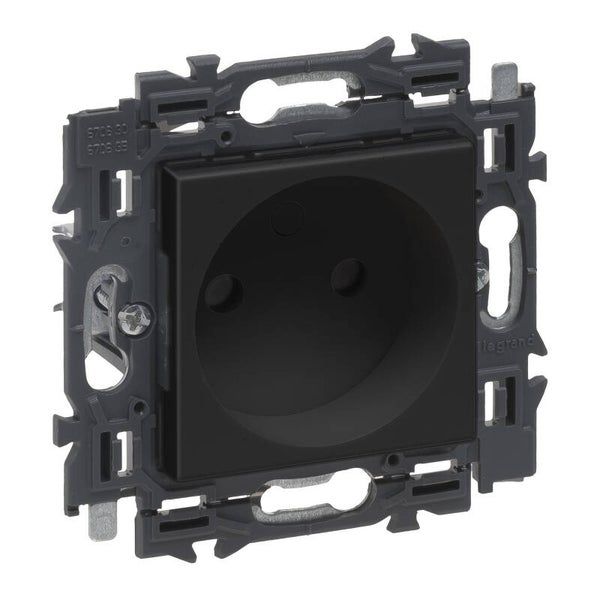 Legrand Valena Next Stopcontact 2P zonder aarding Set Alu klauwen - 741721