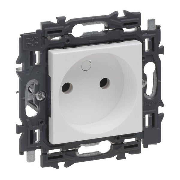 Legrand Valena Next Stopcontact 2P zonder aarding Set Alu klauwen - 741621