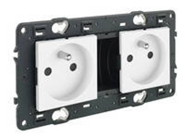 Legrand Valena Next Stopcontact 2x2P+A voorbekabeld Set Wit - 741522