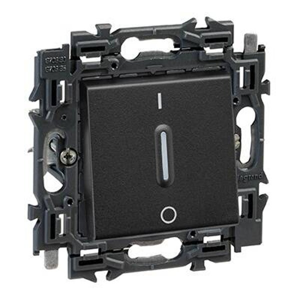 Legrand Valena Next tweepolige schakelaar 16AX SetZwart klauwen - 741743
