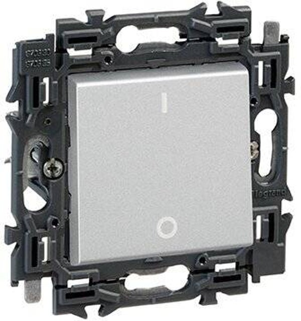 Legrand Valena Next tweepolige schakelaar 16AX Set Alu klauwen - 741643