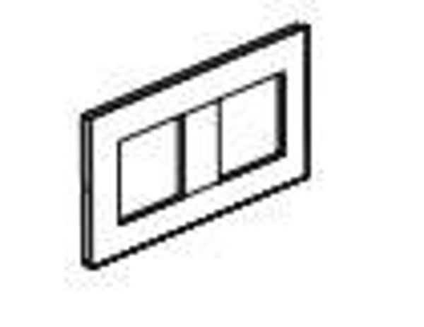 Legrand Valena Next Tweevoudige afdekplaat horizontaal - verticaal 71mm Zwart - 741152