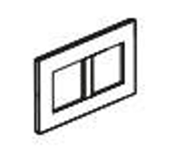 Legrand Valena Next Tweevoudige afdekplaat verticaal 57mm Zwart -741158