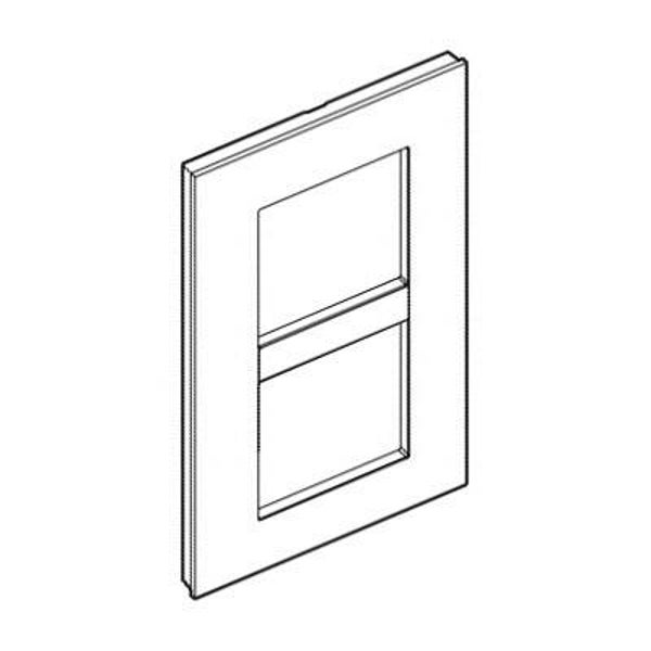 Legrand Valena Next Tweevoudige afdekplaat verticaal 57mm Zwart Koper- 741178