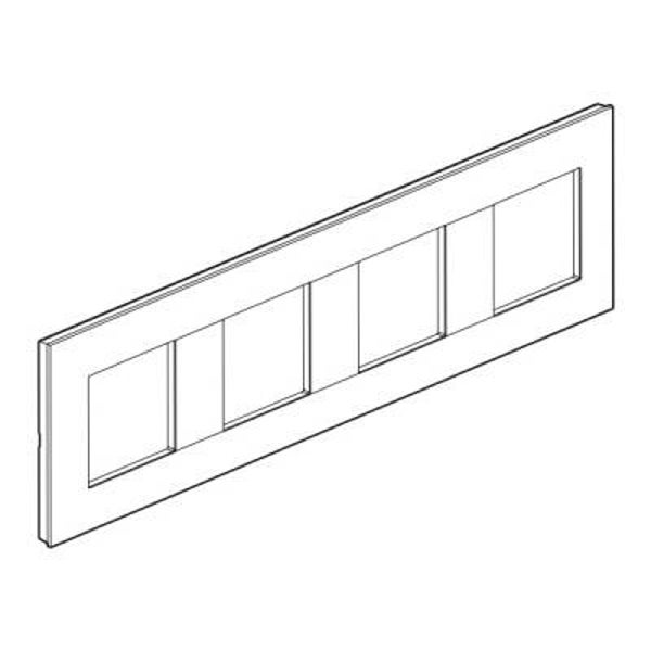 Legrand Valena Next Viervoudige afdekplaat 71mm alu chrome - 741144