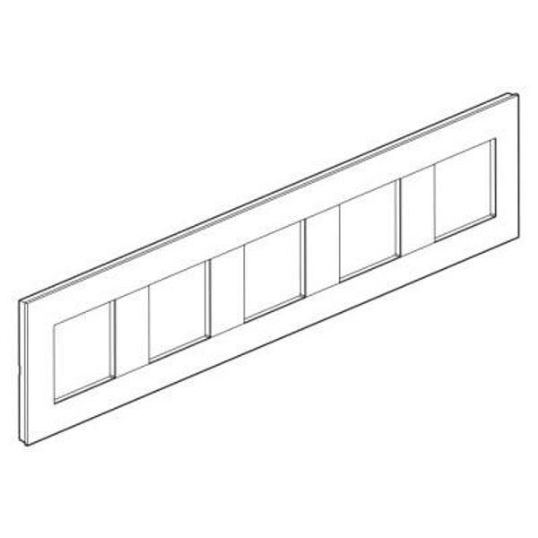 Legrand Valena Next Vijfvoudige afdekplaat 71mm alu chrome - 741145