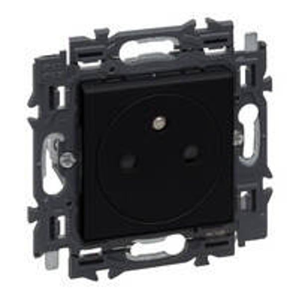 Legrand Valena Next vlak stopcontact 2P+A 16A Set Zwart klauwen - 741730