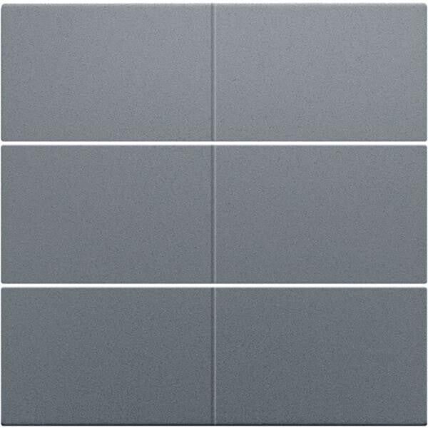 Niko Centraalplaat voor 6-voudige potentiaalvrije drukknop 24 V alu steel grey coated 220-60050