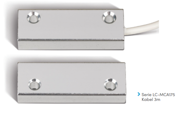 LockControl Opbouw Magneetcontact Alu NO   LC-MCA17502