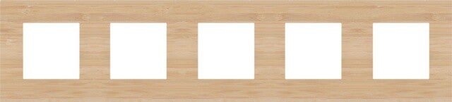 Niko Vijfvoudige horizontale afdekplaat, kleur Pure bamboo Niko 156-76005