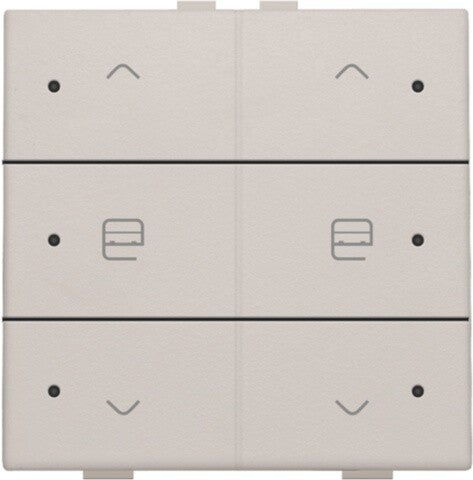 Niko Dubbele motorbediening met led, Light grey 102-52036