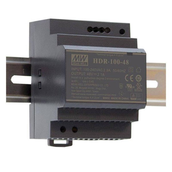 Meanwell Voeding Ultra slim DIN rail 220V/24VDC 3.83A 100W - HDR-100-24 MEA_HDR-100-24N