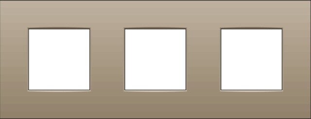 Niko Drievoudige horizontale afdekplaat, kleur Intense bronze Niko 123-76700