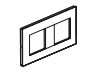Legrand Valena Next Tweevoudige afdekplaat horizontaal - verticaal 71mm Zwart - 741152
