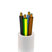 Soepele kabel VTMB 4G 1.5mm - Wit SOEPVTMB4G1,5W_R100