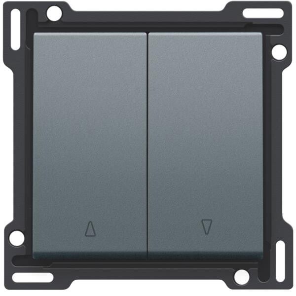 Niko Toets 2-voudig voor rolluikdrukknop steel grey 220-65914