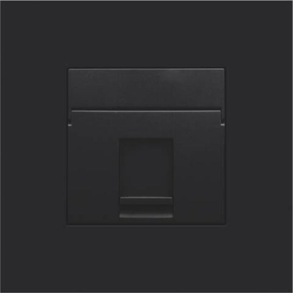 Niko afwerking voor enkelvoudige datacontactdoos Black Coated 161-65100
