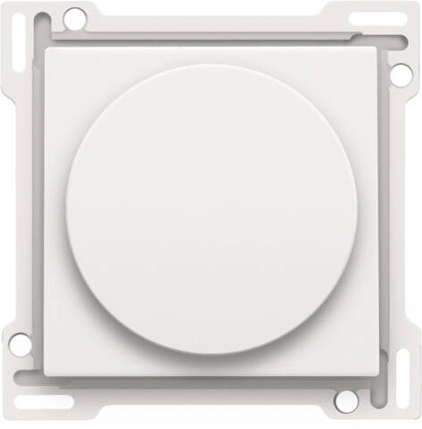 Niko Afwerkingsset, draaiknop dimmer, Pure white steel 154-31000