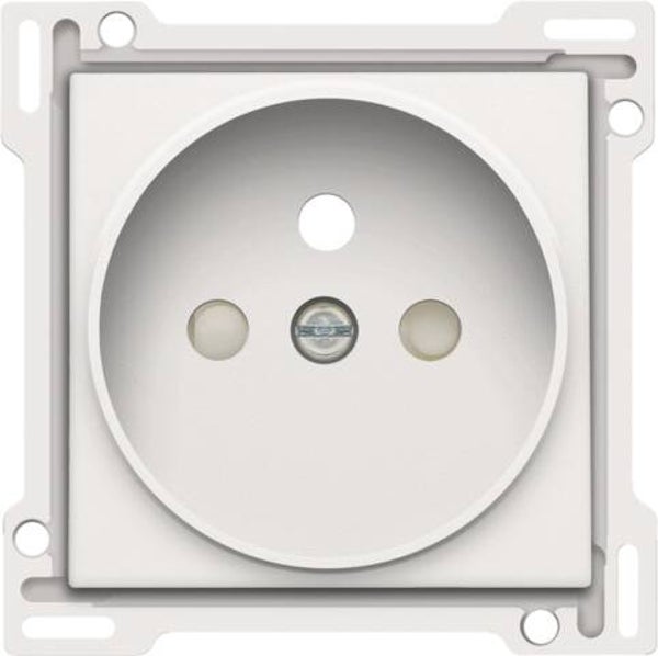 Niko afwerkingsset stopcontact White steel 21mm 154-66101