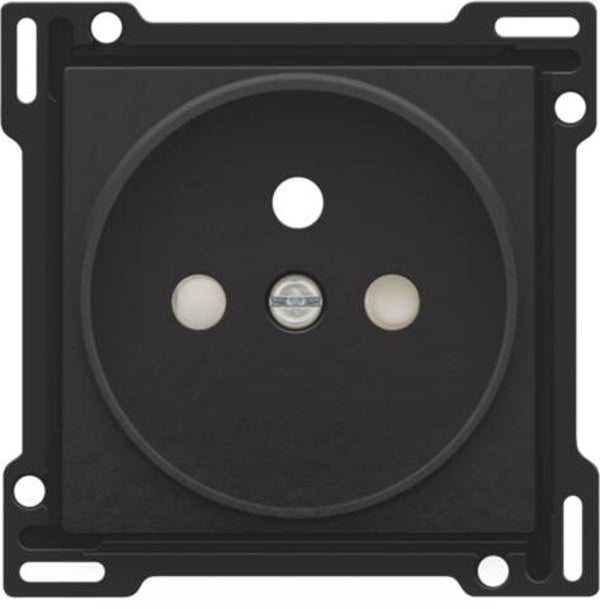 Niko afwerkingsset stopcontact 21mm Piano Zwart, Niko 200-66101