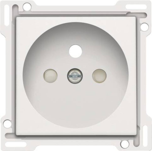 Niko afwerkingsset stopcontact White Steel 28,5mm 154-66601