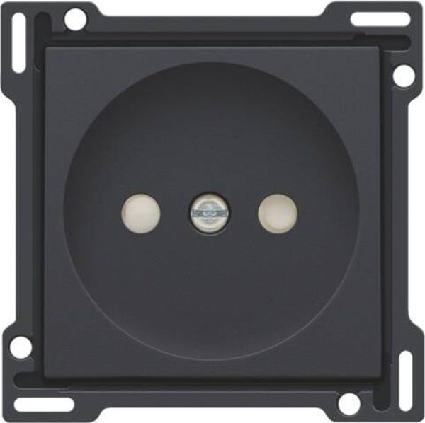 Niko afwerkingsset stopcontact zonder penaarde  Antharcite Niko 122-66501