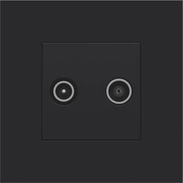 Niko afwerkingsset voor TV-FM kleur Black coated  161-69702